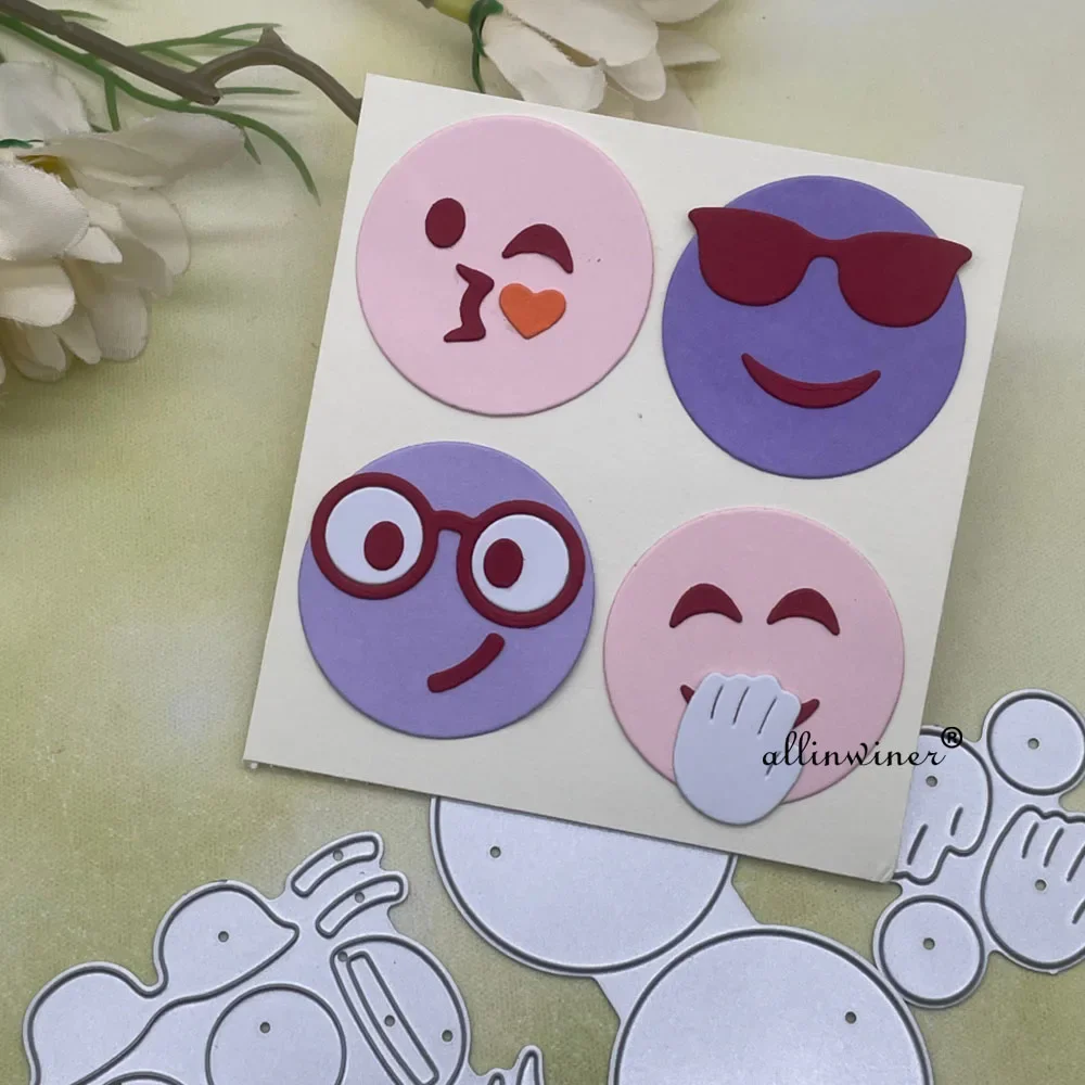 

Smiling face decoration DIY Craft Metal Cutting Die Scrapbook Embossed Paper Card Album Craft Template Stencil Dies