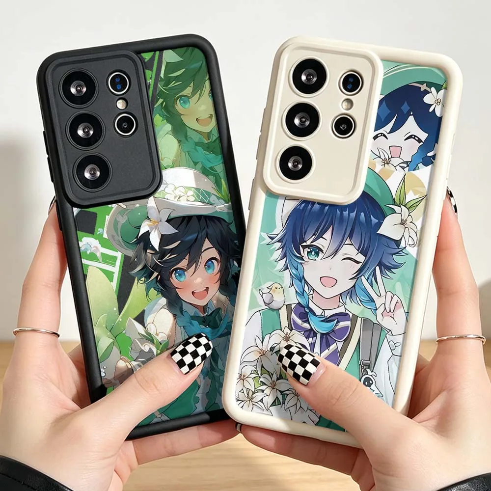 V-Venti G-Genshin I-Impact Cover For Samsung Galaxy S26 S25 S24 S23 S22 S21 S20 Ultra Plus FE 5G Eye Ladder Phone Case