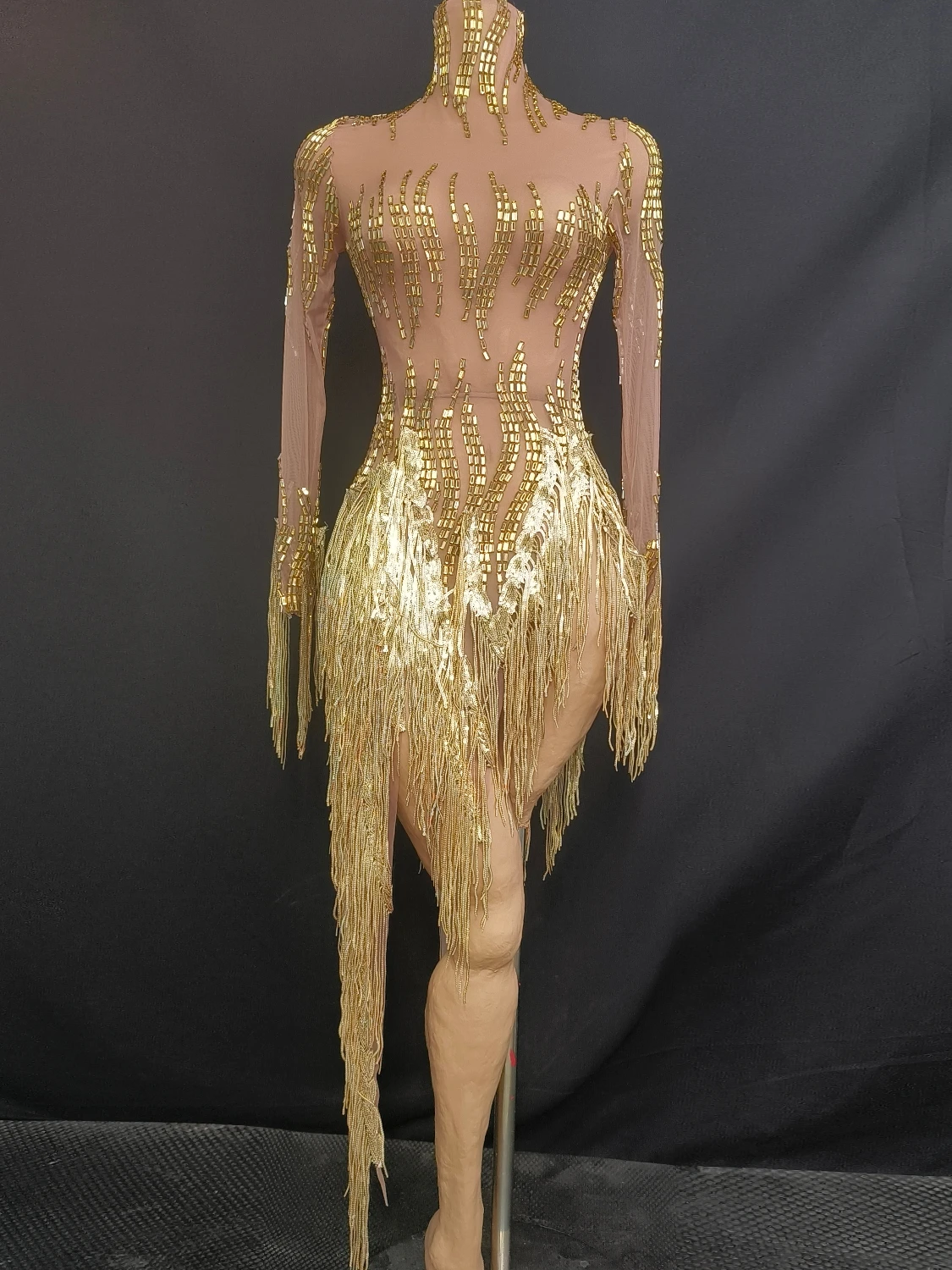 Glitzernde Strass-Quasten-Kurz – Sparkly Rhinestone Club Party Dress Bewertung und Preis