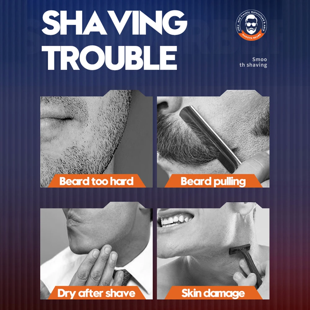 210g Men's Shaving Gel Non-irritating Soften Sideburn Beard Shaving Cream Painless Clean Moisturize Smooth Beard Care Shave Gel