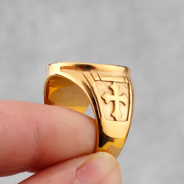 Cross ring gold mens clearance