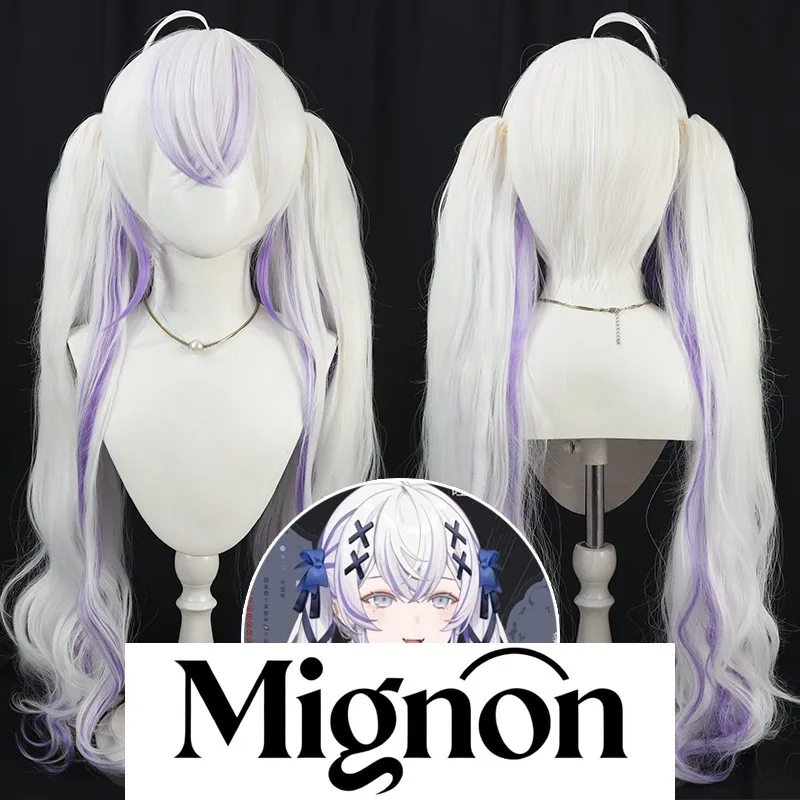 

VTuber Dong Xuelian Halloween Dress cosplay wig silver white Blanche Fleur Halloween gift