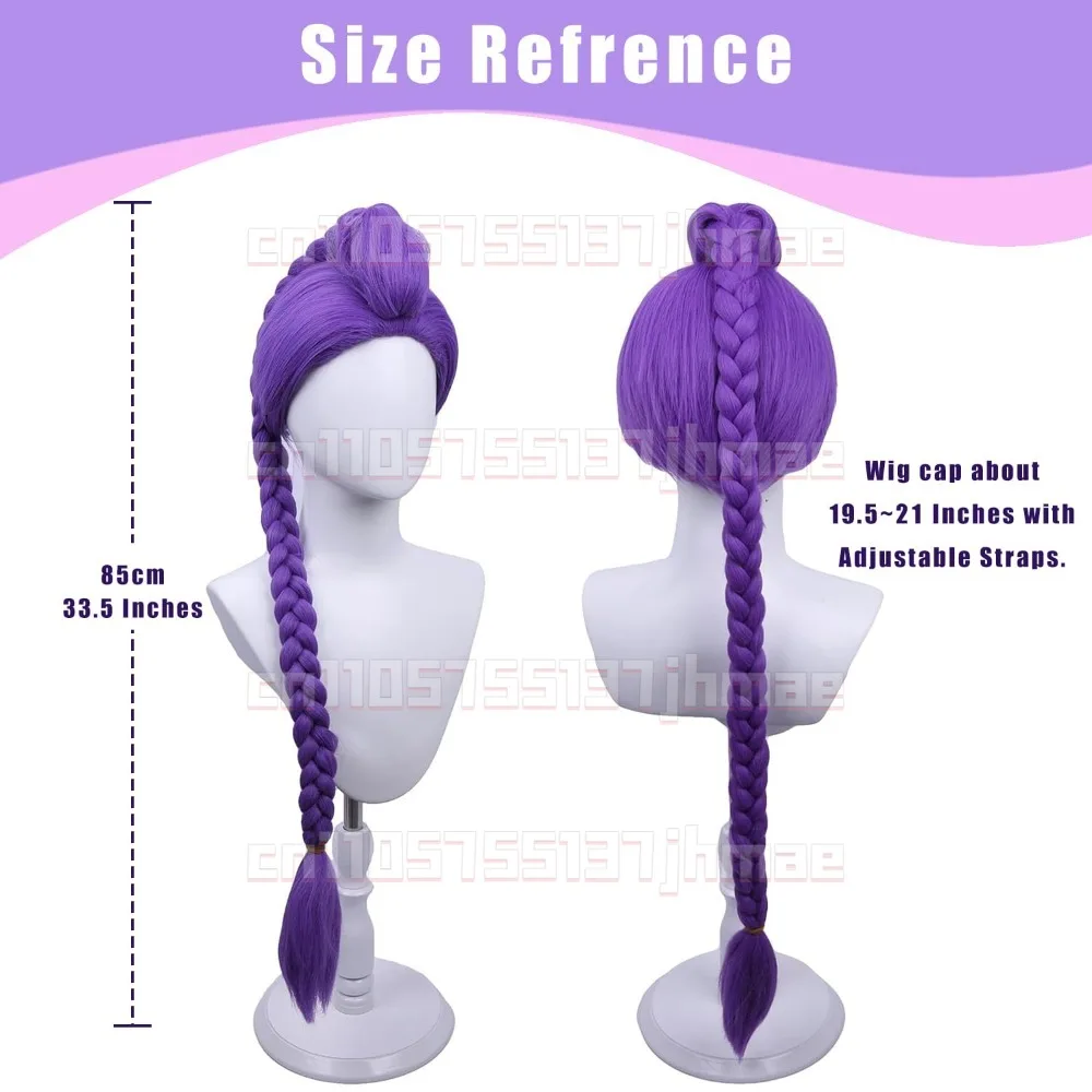 Rumi Cosplay Wig Movie KPop Demon Hunters Purple Braid Long Hair Heat-resistant Fiber Hair + Wig Cap Halloween Girls Women