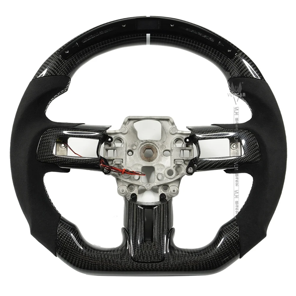 

Carbon Fiber Steering Wheel for Ford Mustang 2014-2023 GT EcoBoost Shelby Custom Upgrade Replacement Interior Accessories