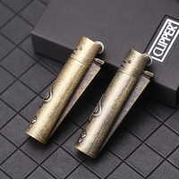 Clipper's New Flip Metal Electronic Torch Windproof Inflatable Lighter, High-end Gift Box, Small and Portable. Men's Gift