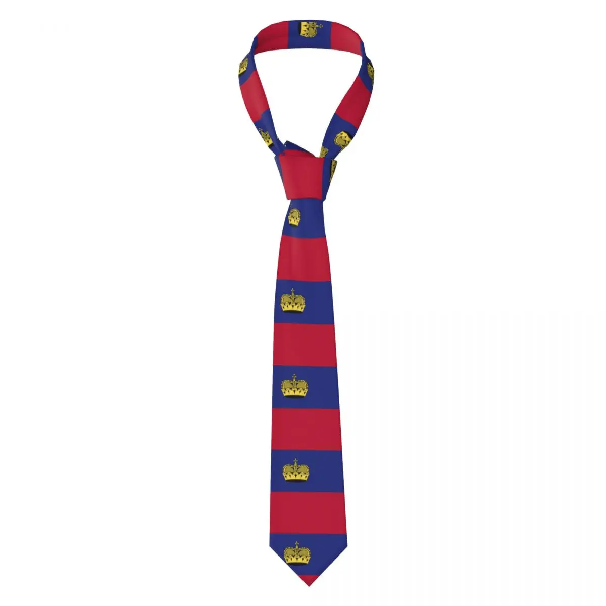 Mens Tie Classic Neckties Liechtenstein Flag Narrow Collar Slim Casual Tie Accessories Gift