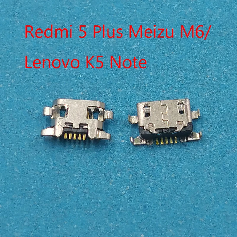 Conector de doca de carregamento USB para Xiaomi 5 Plus, Redmi 5 Plus, Meizu Mei Zu M6 Note, No Blue 6, Lenovo K5 Note, 10pcs