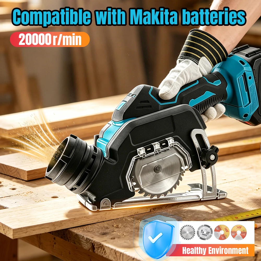 Cordless Mini Grinder Cutter Portable Brushless Cutting Tool Compatible with Makita Battery for Home And Workshop Use