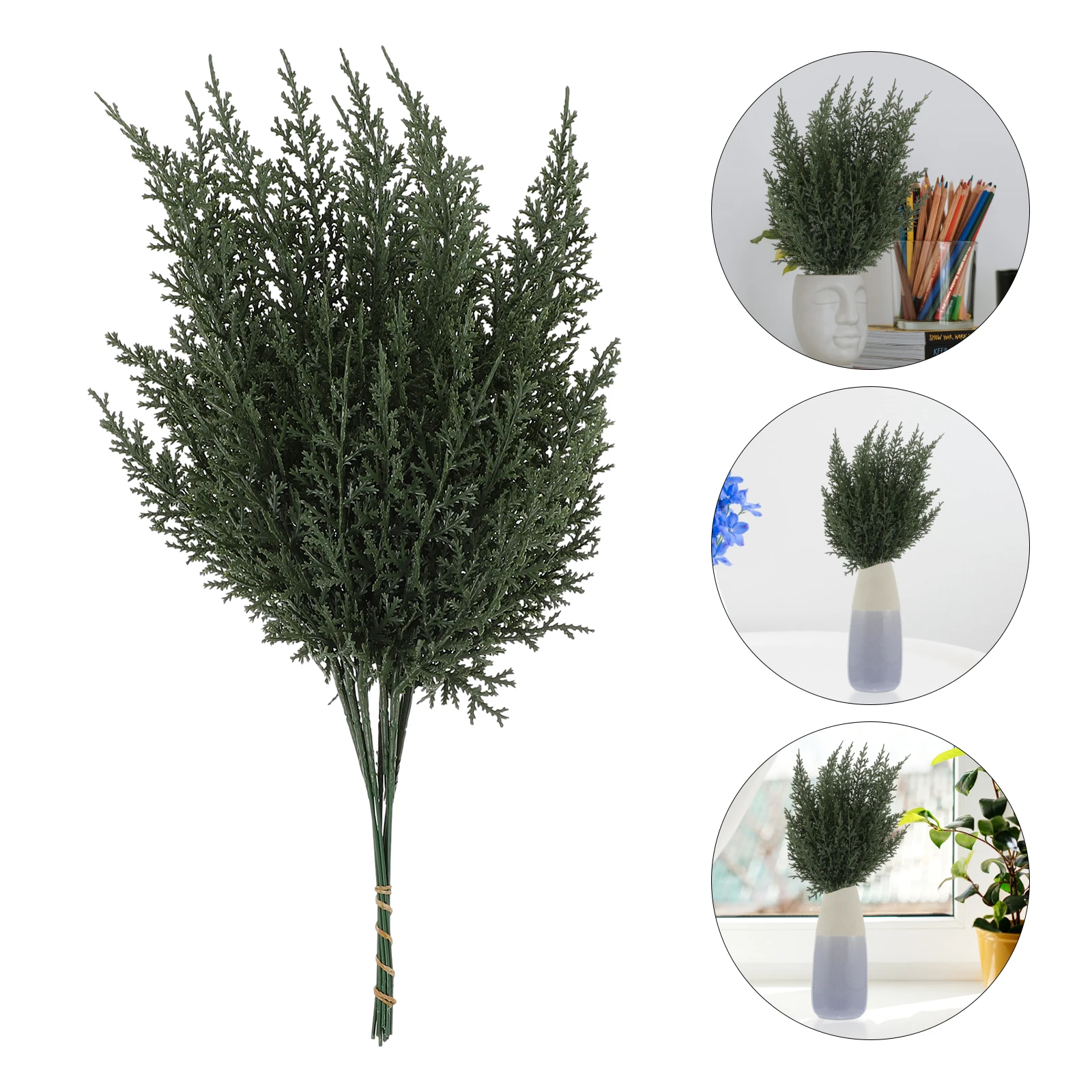 

40pcs Artificial Needles Branches Diy Craftsfaux Pine Garland Wreath Xmas Party Supplieshome Decoration Fake Pine Needle Picks