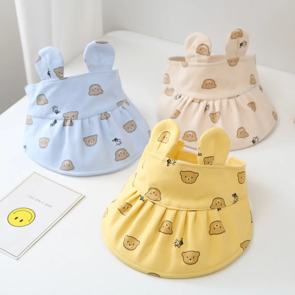 

Fashion Bunny Ears Dot Baby Hats Breathable Outdoor Beach Hat Adjustable Cap Cute Little Bear Sun Cap Girls Boys