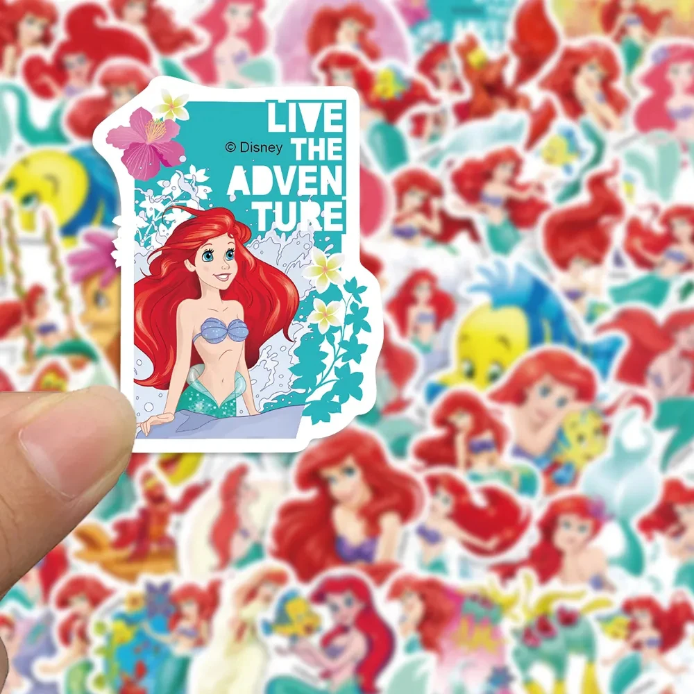 10/30/50pcs Disney Anime The Little Mermaid Stickers Cute Ariel Princess Catoon Sticker Phone Luggage Stationery Graffiti Decals