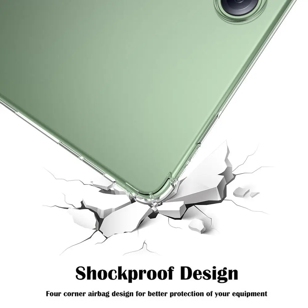Przezroczyste etui na tablet 12,1 cala, 4 poduszki powietrzne, odporne na wstrząsy, tylna pokrywa, miękka, wąska obudowa ochronna dla OnePlus Pad 2/OnePlus Pad Pro