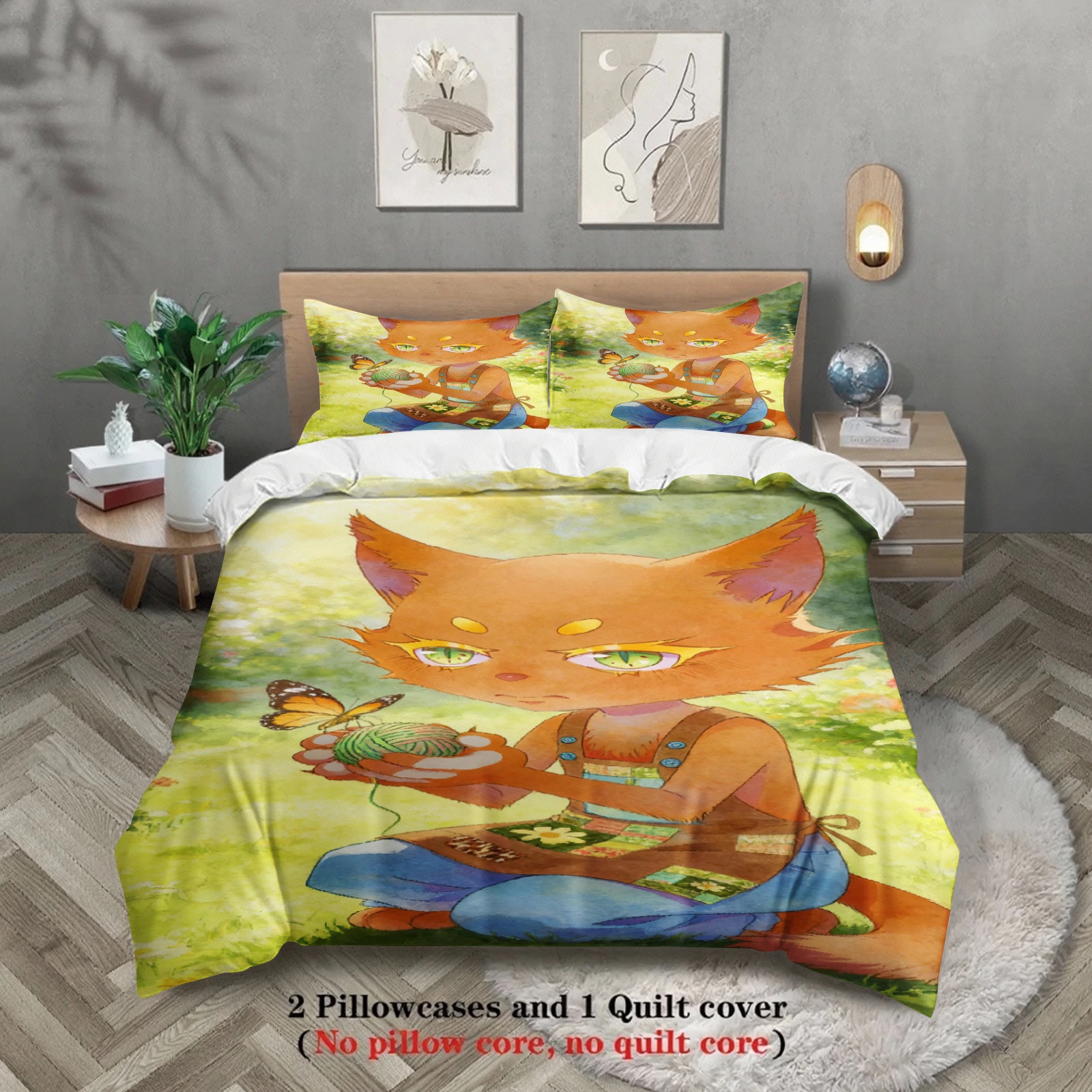 

Комплект постельного белья Softville Cozy Town Cute Fern the Quilt Fox с пододеяльником и наволочкой для детской спальни