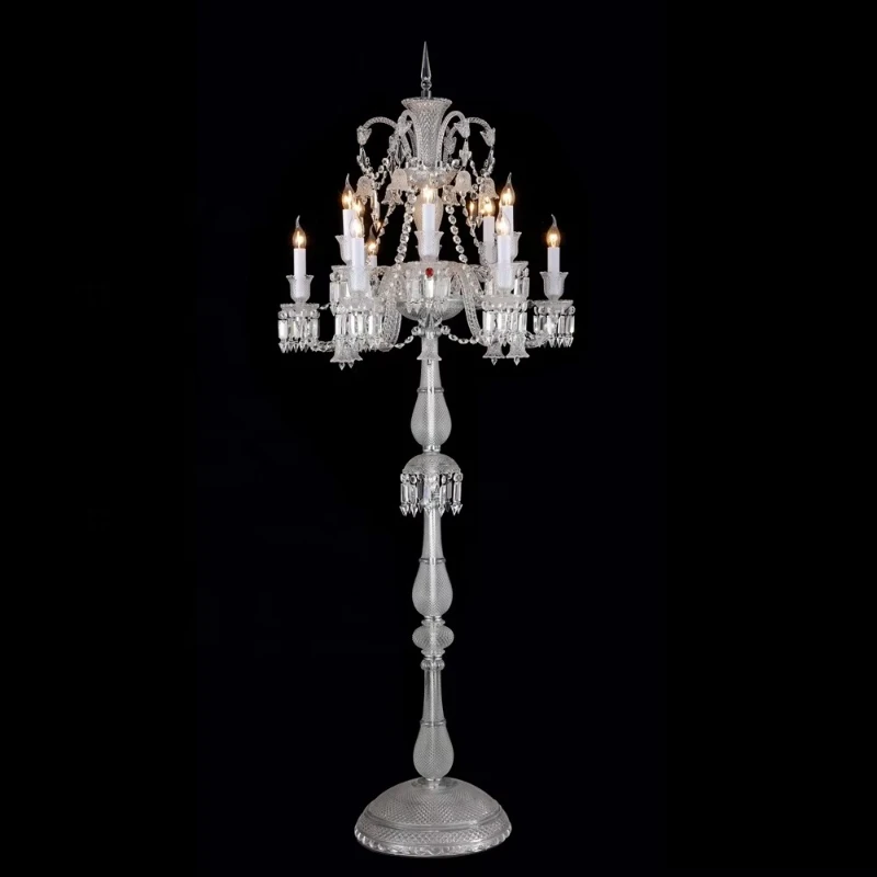 European home decoration crystal chandelier floor lamp