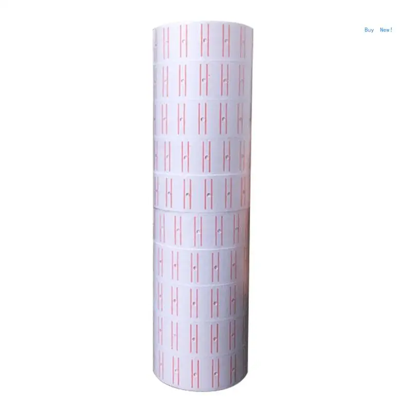 10 Rolls Self Adhesive Price Labels Paper Tag Sticker Single Row for Price Labeller Grocery Office Supplies