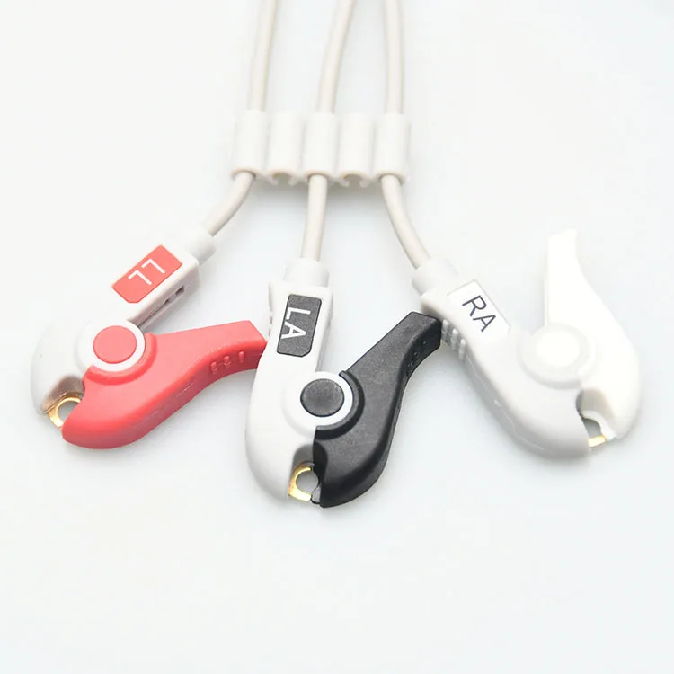 Compatible with Koemans 8000E C50 C30 C70 C80 NC8 12-pin integrated three-lead ECG lead wire