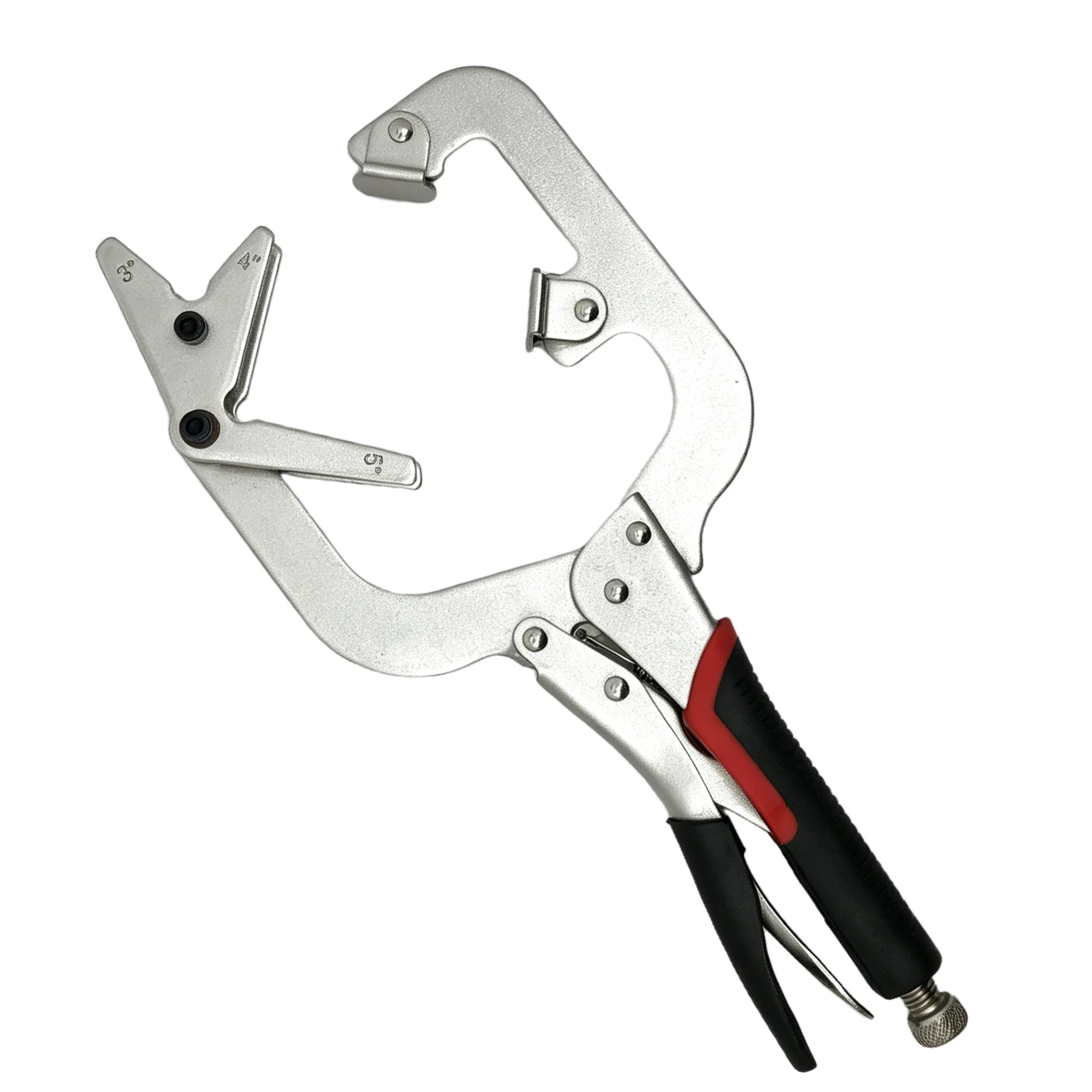 14-Inch C-Clamp Locking Pliers,Heavy Duty Vise Grip Locking Pliers With Swivel Tips for Woodworking,Welding,Home