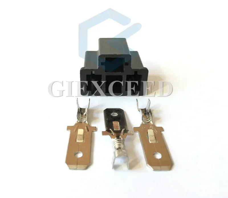 2 Sets PA66 Motorcycle H4 3 Pin Unsealed Cable Wire Connector AC Assembly Electrical Connector Auto Plug Lamp Holder Socket