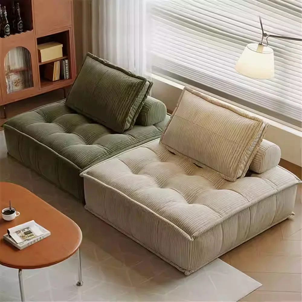Tofu block fabric sofa single module free combination high-end