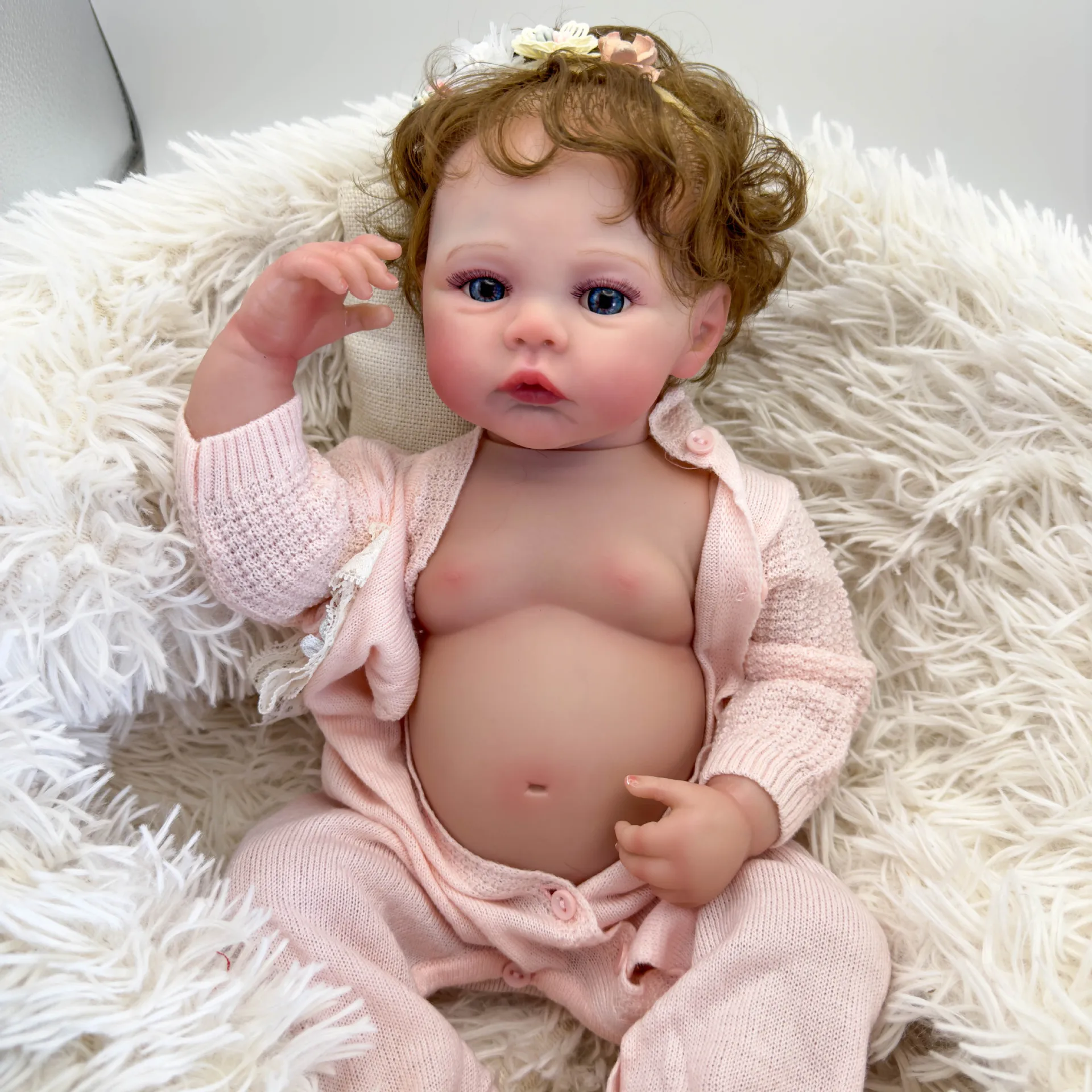 Full Silicone Vinyl Dolls 48cm Boy Girl Meadow 3D Painted Reborn Baby Dolls Soft Touch For Kid's Gift Muñecas Reborn ﻿