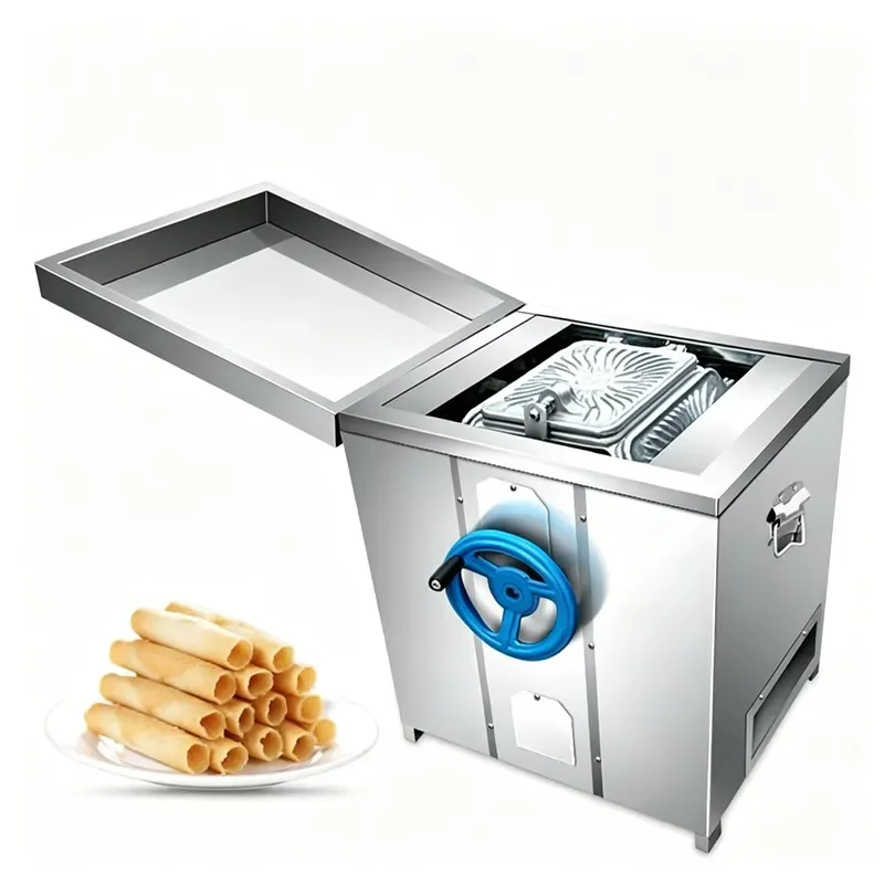 compact and practical gas egg roll machine, space saving, suitable for small business production areas