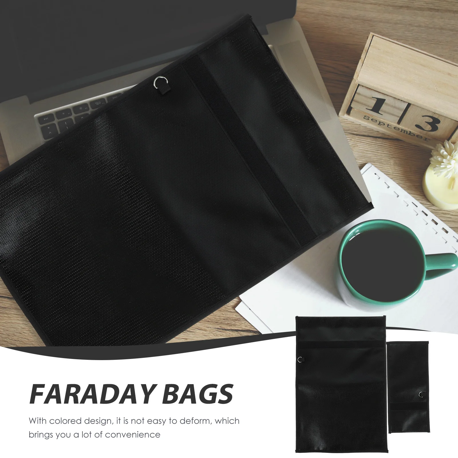 

BUTIFULSIC 2 шт. водонепроницаемая сумка для ноутбука A4 сумка для документов огнестойкий чехол для планшета телефона стекловолокно черный