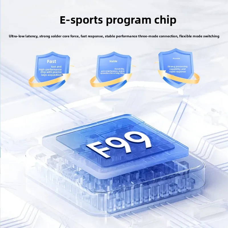 F99 لوحة المفاتيح الميكانيكية اللاسلكية بلوتوث ثلاثة أوضاع عالية القيمة مكتب الألعاب