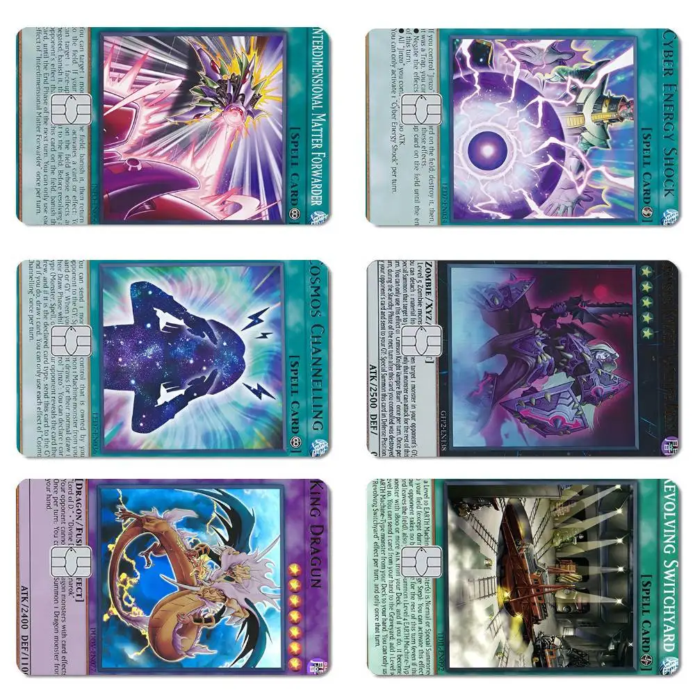 YuGiOh Lizenzierte Holographische Laser-Debit-Kreditkarten-Skin-Aufkleberfolie Ohne Verblassen