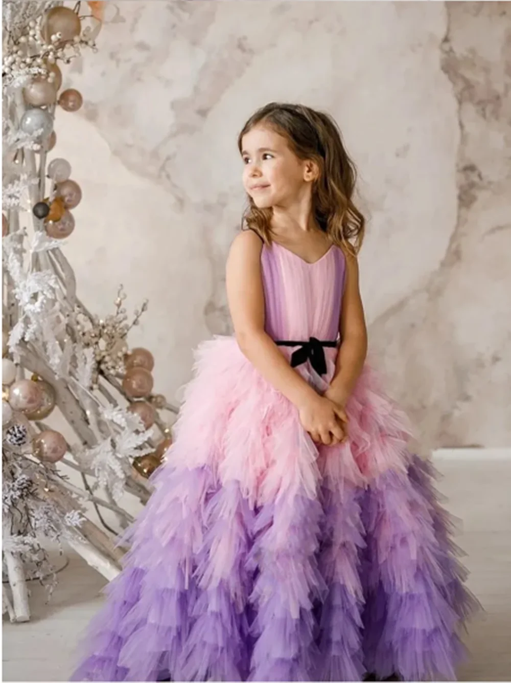 

Flower Girl Dresses Ball Gown Baby Girls Puffy Couture Birthday Wedding Party Dresses Costumes Customised