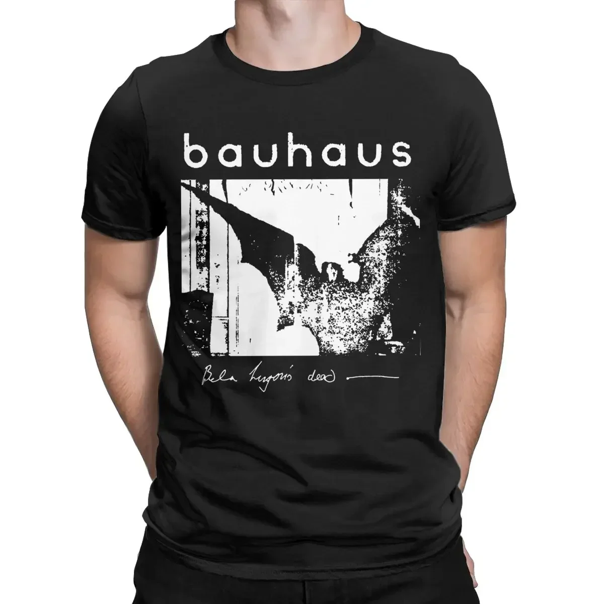 2024 Summer Bauhaus Bat Wings Bela Lugosis Dead T Shirt Men Cotton Amazing clothing Crew Neck Tee Shirt Short Sleeve Tops Adult