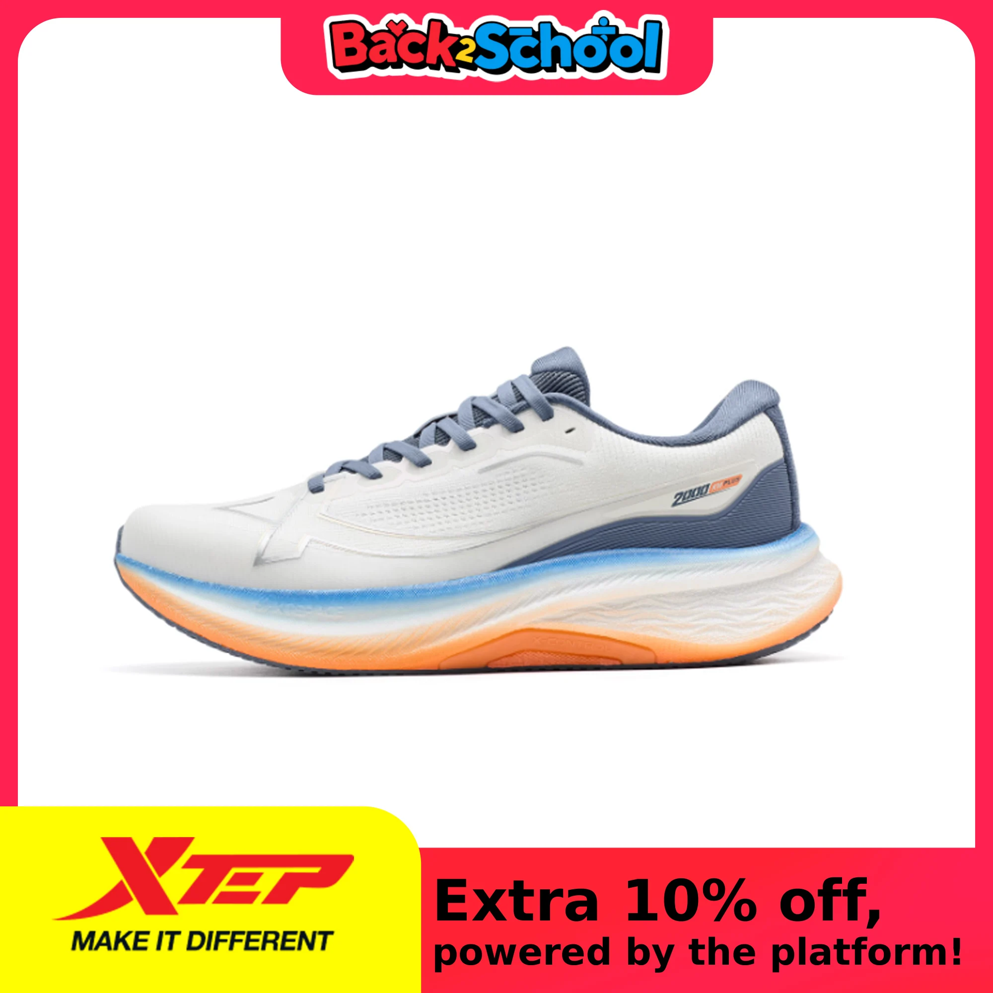 Xtep 2000 km Plus Scarpe da corsa 2025 Nuova primavera Leggero antiscivolo Resistente all'usura Scarpe da ginnastica da jogging da allenamento per uomo 875319110001