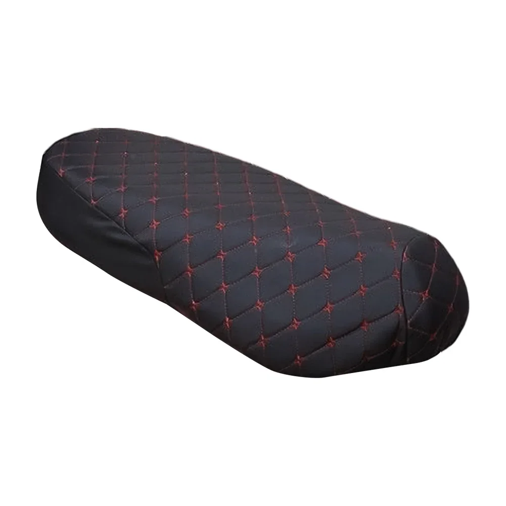 

All-season Use Black Leather Motorcycle Cover Breathable Pad Easy Installation Elastic Material Sunproof Design