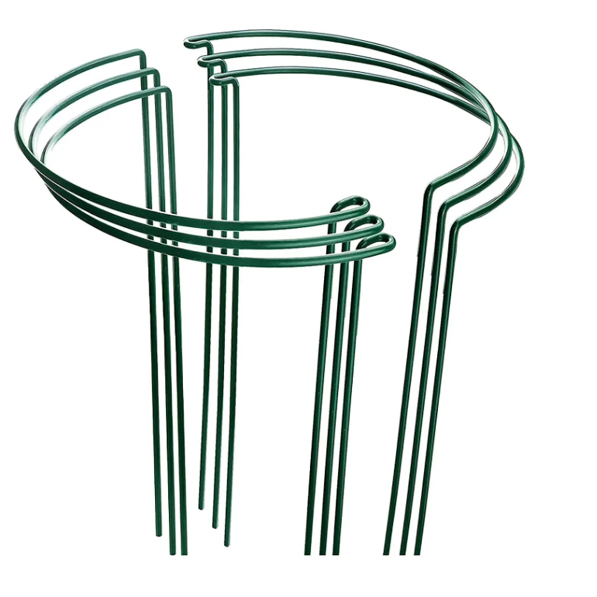 

ABKY-6 Pack Large 60cm Tall Bow Plant Support Stakes, Strong Metal Garden Supports Half Round Flower Hoops