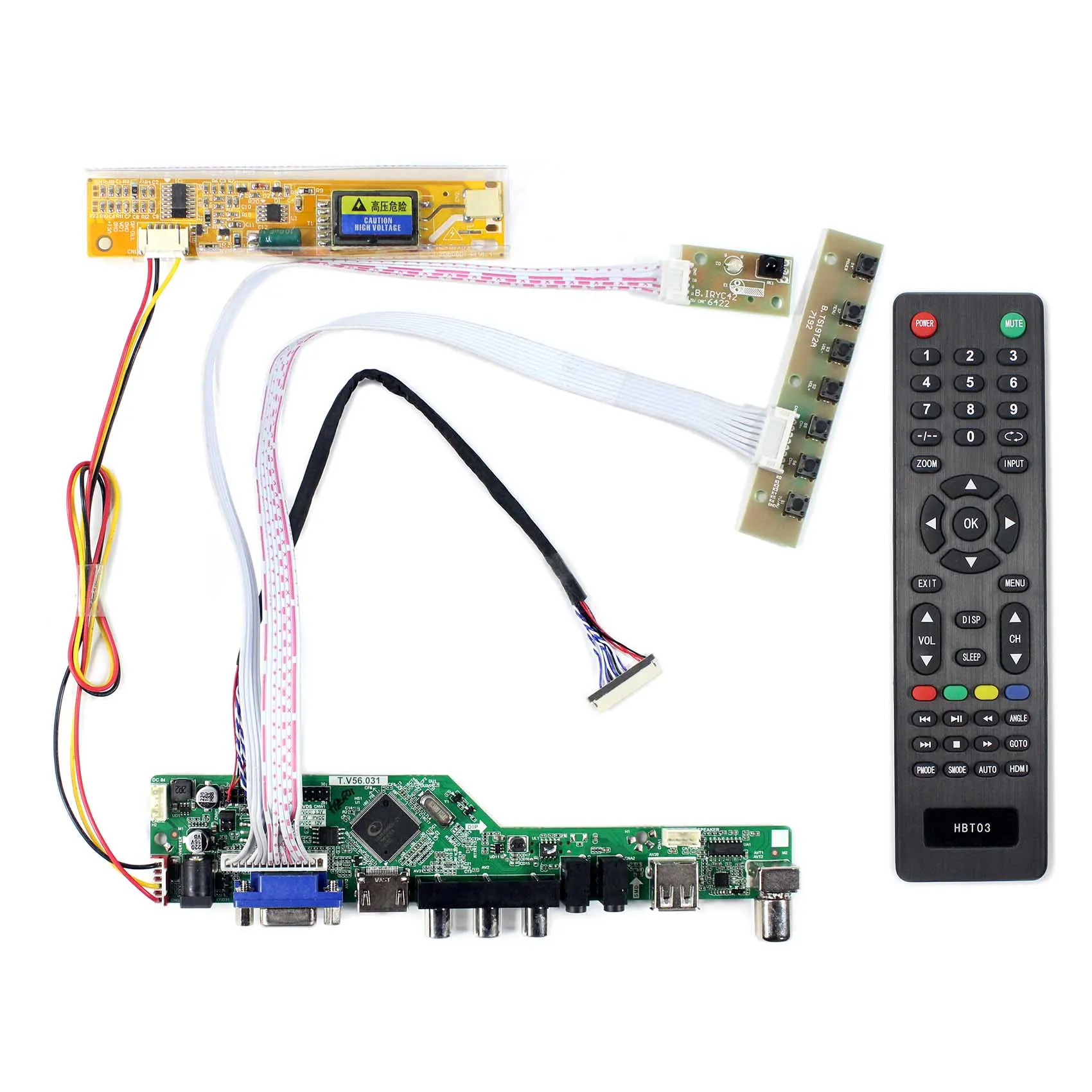 HDM I VGA AV USB LCD Control Board For LTN121XJ-L02 N121X5-L06 LTN121XJ-L07 LCD