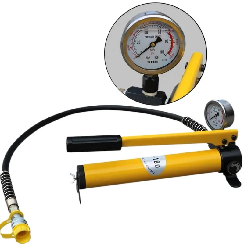 مضخة هيدروليكية يدوية CP-180 مضخة زيت الضغط العالي مع مقياس الضغط لنظام الأدوات الهيدروليكية #3