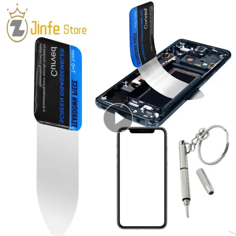 Stainless Steel Card LCD Screen Opening Tool Mobile Phone Disassemble Screwdriver Repair Tool For Smartphone Repair Accessories