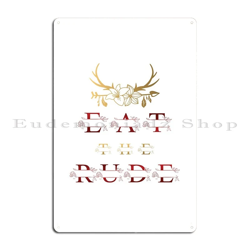 Dr Hannibal Lecter Eat Rud Metal Sign Print Wall Decor Painting Club Club Tin Sign Poster