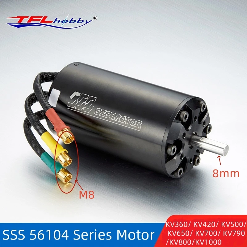 TFL SSS 56104 KV360 KV420 KV500 KV700 KV790 KV800 Brushless Inner Rotor Motor w/o Water Cooling for Electric RC Boat/Surfboard