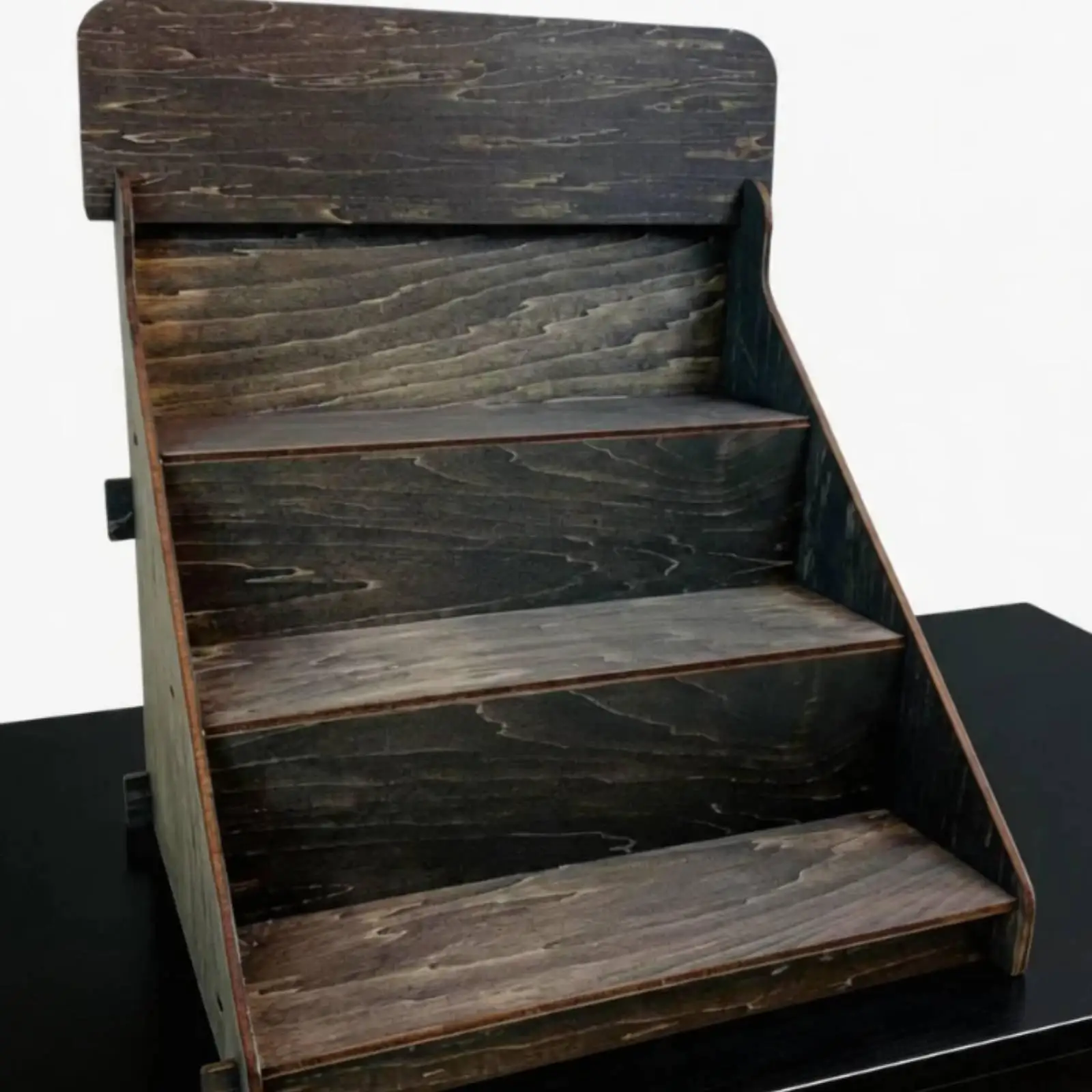 3 Step Wood Display Stand Desktop Shelf Organizer for Retail Table Home Collection Event Showcase Presentation