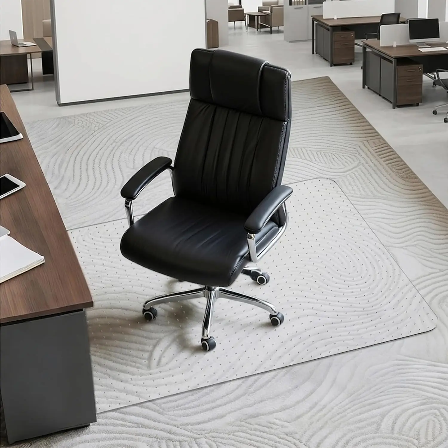

30x48 Office Chair Mat for Low-Pile Carpet, Heavy Duty Clear Plastic Desk Mat, Anti-Slip Rug Protector for Rolling Chairs, Home Office Gaming