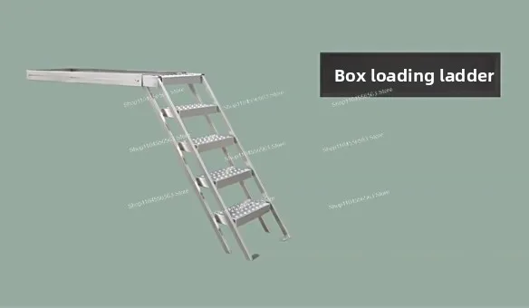 Heavy-duty stainless steel telescopic boarding step ladder