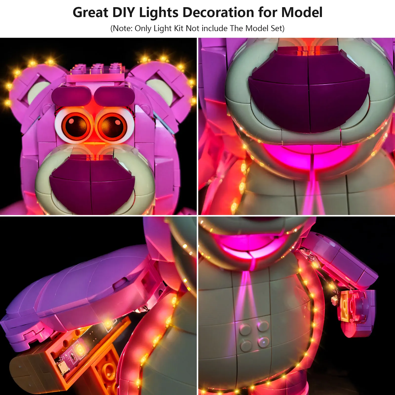 LYBMTWF LED Lighting Kit Compatible with Lego 43306 Strawberry Bear (NOT Include The Model Bricks) - view 4