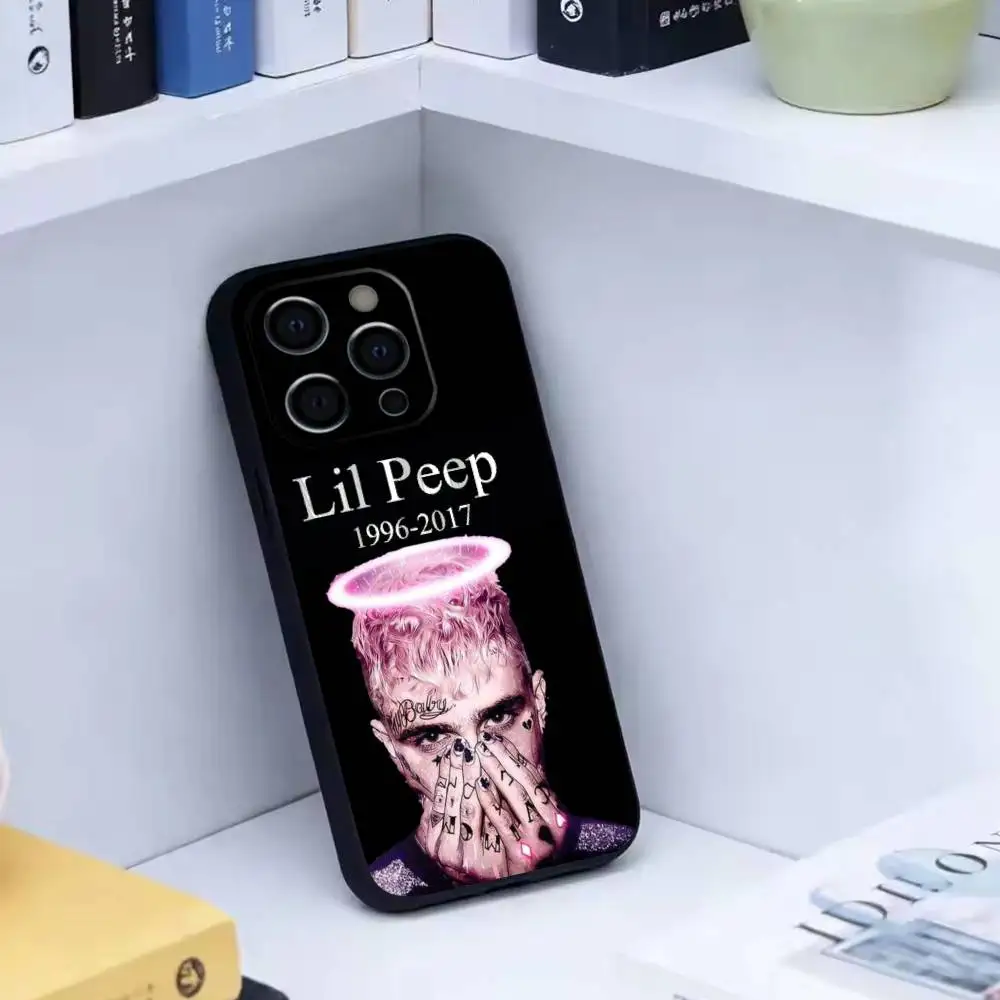 Emo Trap Lil Peep  Phone Case For iPhone 17, 16,15,14,13,12,11 Plus,Pro Max, Others Soft Black Cover - view 2