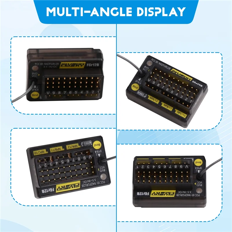 FBIL-FLYSKY Fgr12b 2.4Ghz 12CH RC 수신기 AFHDS3 송신기 용 PWM PPM Ibus 인터페이스 RF 모듈 PL18 NB4 NB4 Lite FRM 302