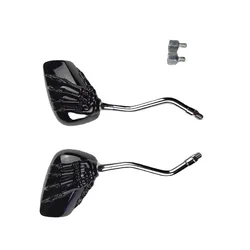 NEW 2pcs Universal Motorcycle Scooter Back Side Mirror Modification Skull Craw Shadow Rear View Mirrors