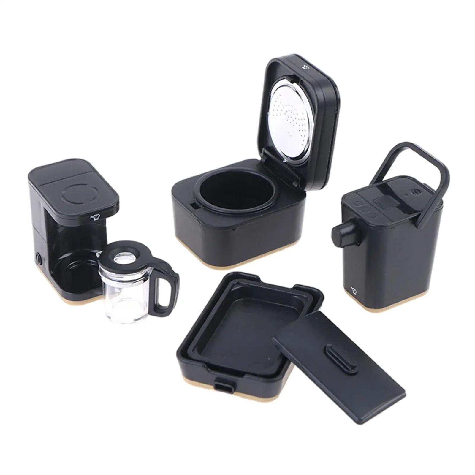 Mini muebles para casa de muñecas, juego de juguetes, accesorios para casa de muñecas, regalos, dispensador de agua, máquina de café para decoración de muebles de cocina, 1/12