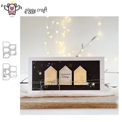 Piggy Craft metal cutting dies cut die mold Christmas label tags Scrapbook paper craft knife mold blade punch stencils dies