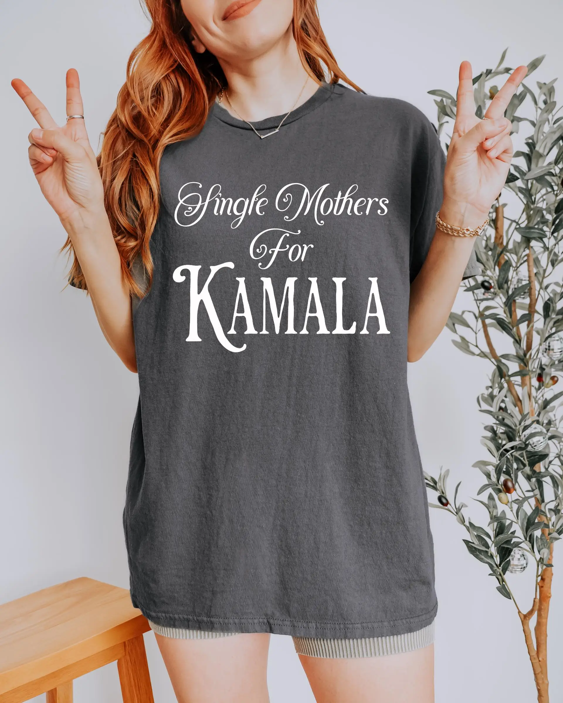 

Single Mothers For Kamala T Shirt Harris Support Political Empowerment Moms