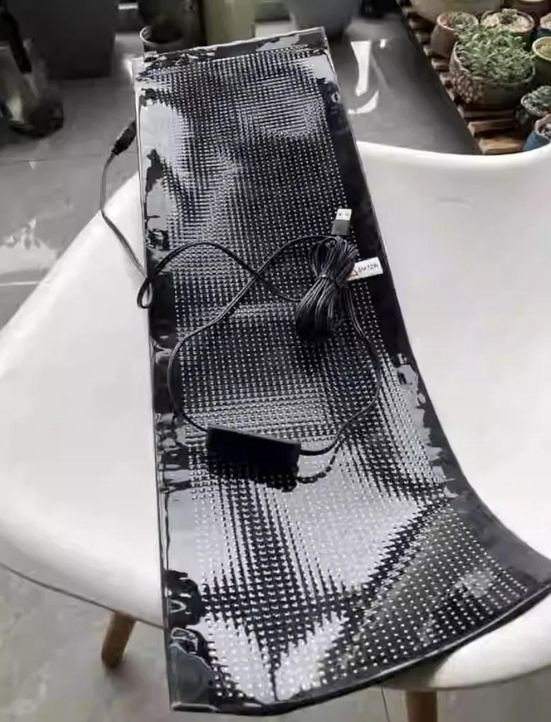 Panel LED 16x32 7x17 CM Mata LED Untuk Truk Panel Matriks LED RGB Panel Mobil LED DIY Dapat Diprogram Kontrol Aplikasi Bluetooth Lampu Bergulir