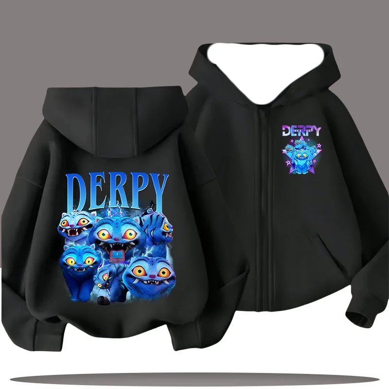 

Autumn/Winter Zipper Hoodie Monster Hunt Team Oversized Korean American Fashion 3D Printed Plus Size Women's Girls' Top Coat